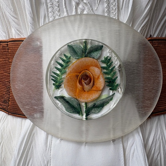 SOLD-Vintage 1970s José Cotel Paris Lucite Floral Belt - Picture 8 of 11